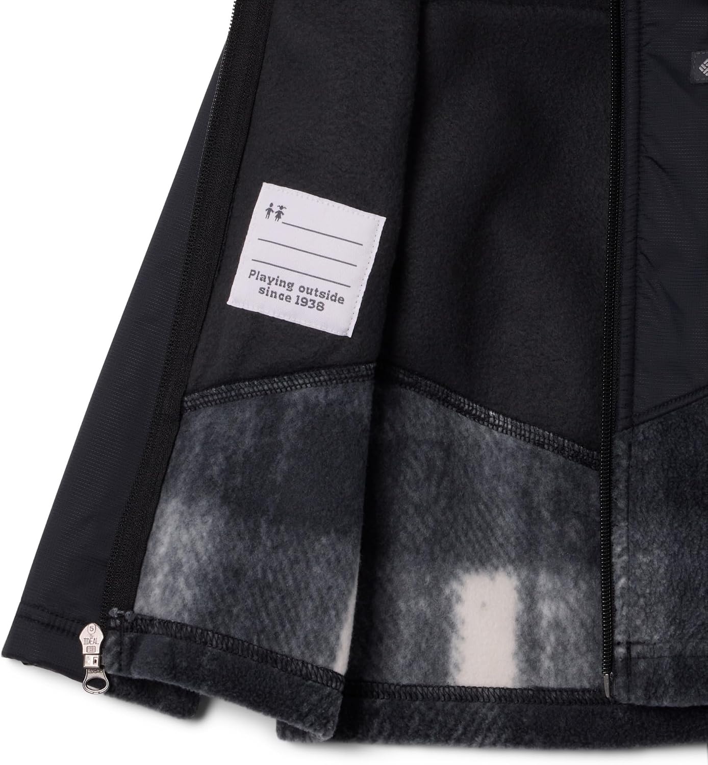 image:imageColumbia Youth Infant Steens Mountain II Overlay Fleece HoodieChalk Omblur TonalBlack