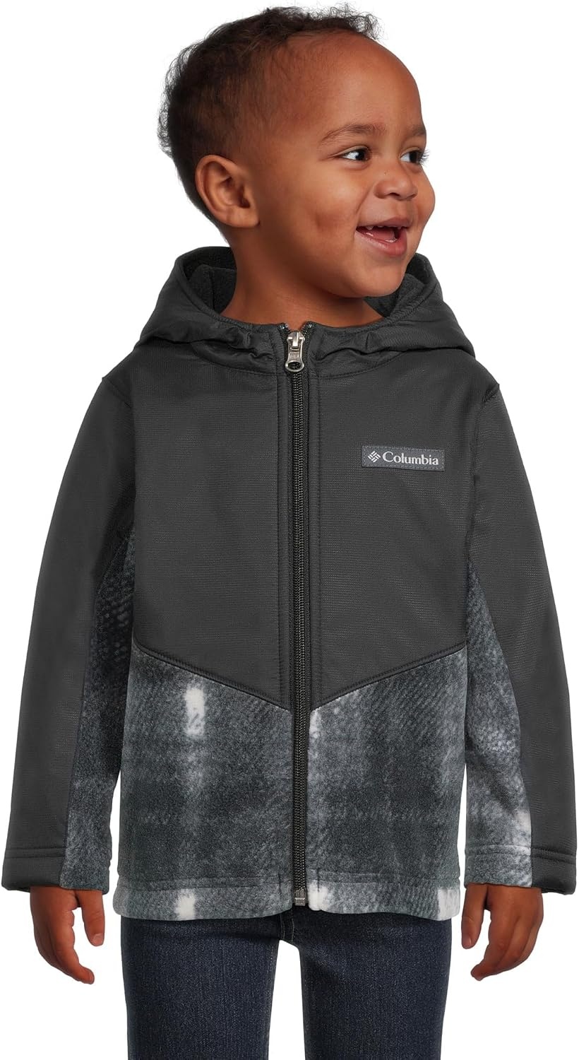 image:imageColumbia Youth Infant Steens Mountain II Overlay Fleece HoodieChalk Omblur TonalBlack
