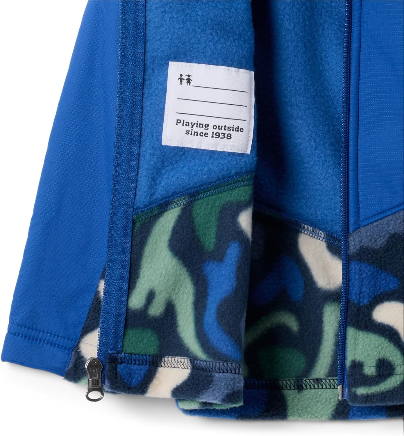 image:imageColumbia Youth Infant Steens Mountain II Overlay Fleece HoodieCollegiate Navy DinoflaugeMountain Blue