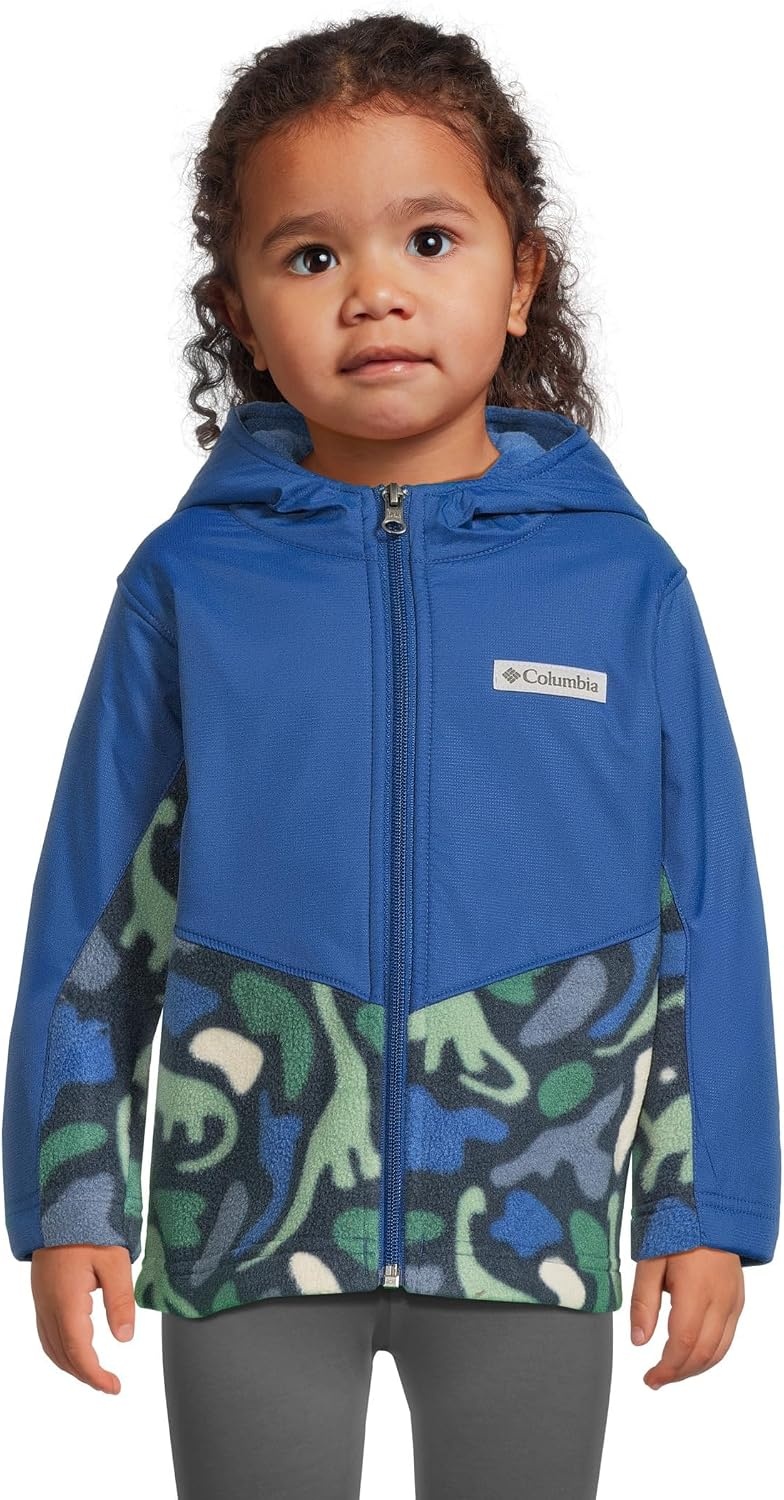 image:imageColumbia Youth Infant Steens Mountain II Overlay Fleece HoodieCollegiate Navy DinoflaugeMountain Blue