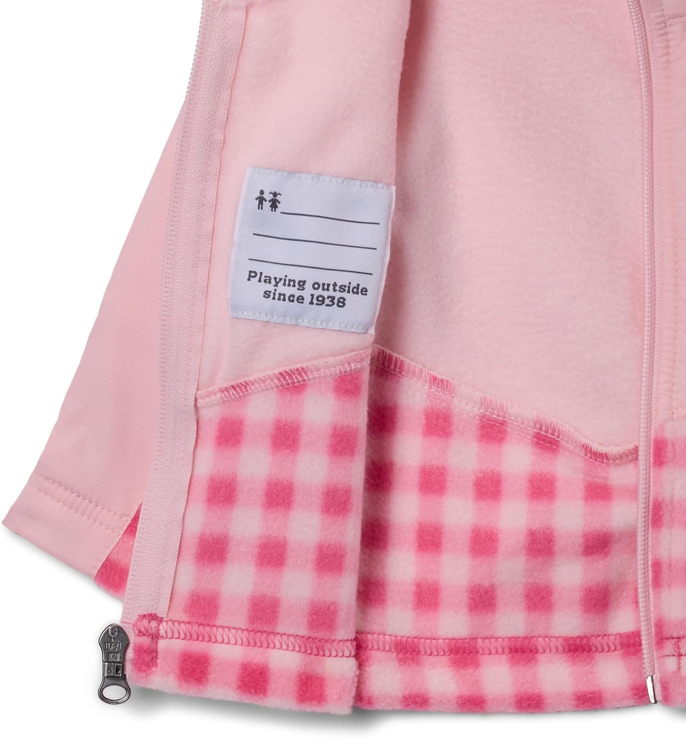 image:imageColumbia Youth Infant Steens Mountain II Overlay Fleece HoodieNico GinghamSatin Pink