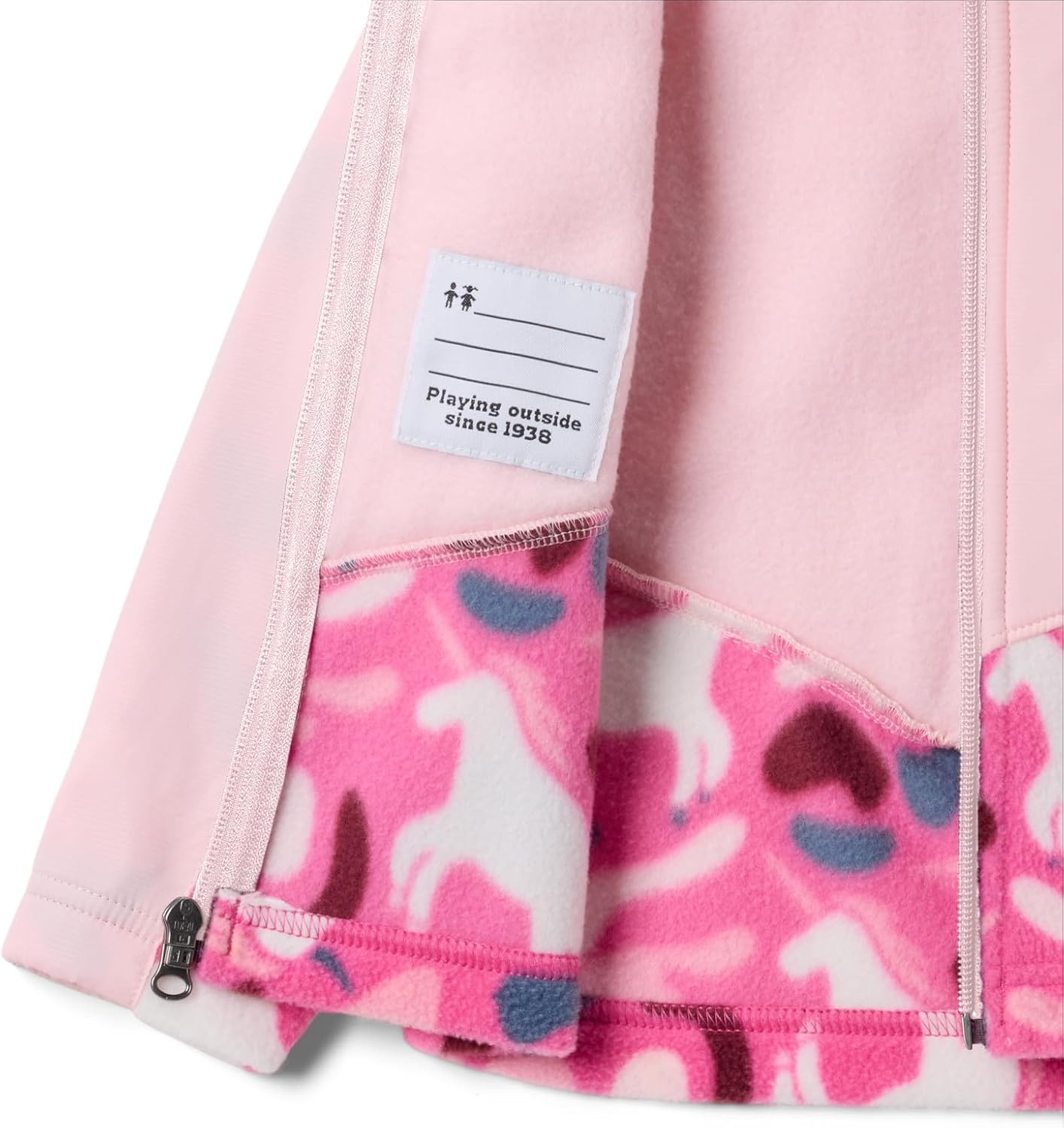 image:imageColumbia Youth Infant Steens Mountain II Overlay Fleece HoodiePink Ice UniflaugeSatin Pink