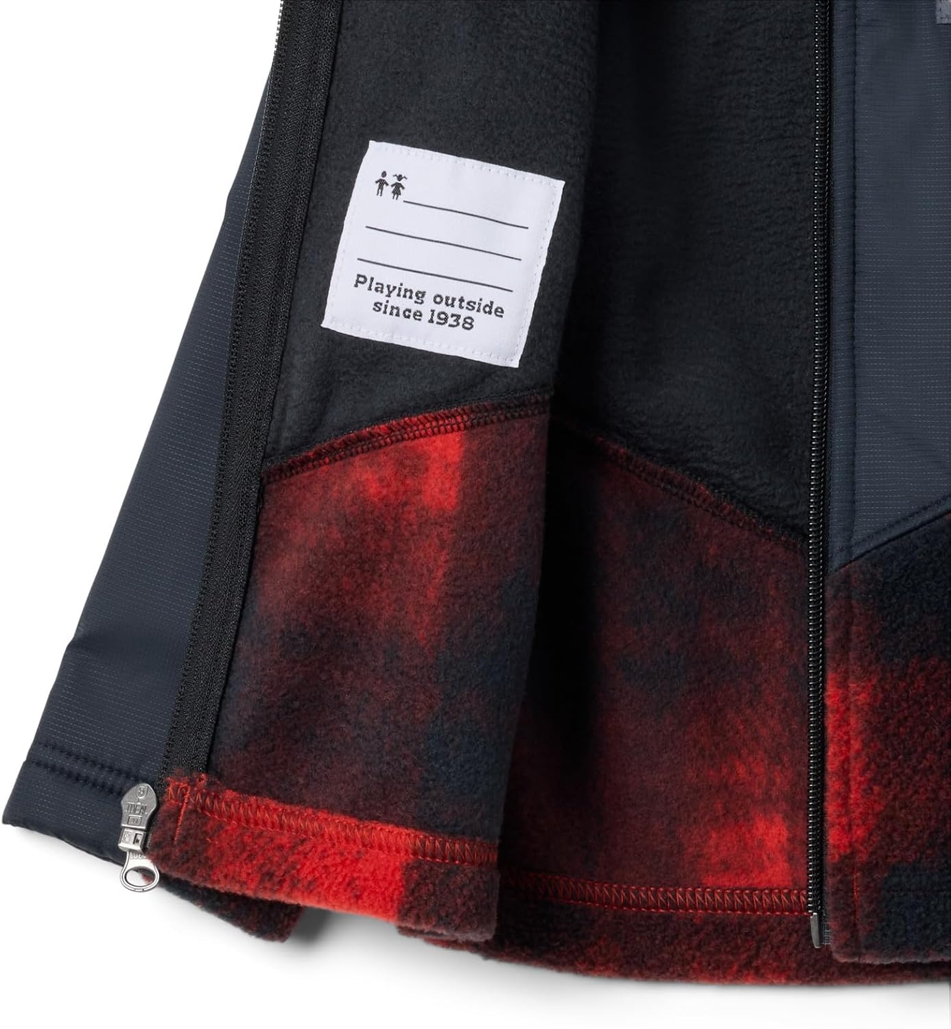 image:imageColumbia Youth Infant Steens Mountain II Overlay Fleece HoodieSail Red Omblur TonalBlack