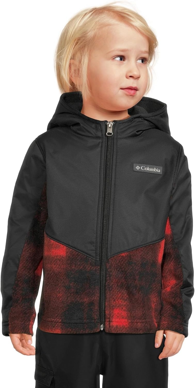 image:imageColumbia Youth Infant Steens Mountain II Overlay Fleece HoodieSail Red Omblur TonalBlack