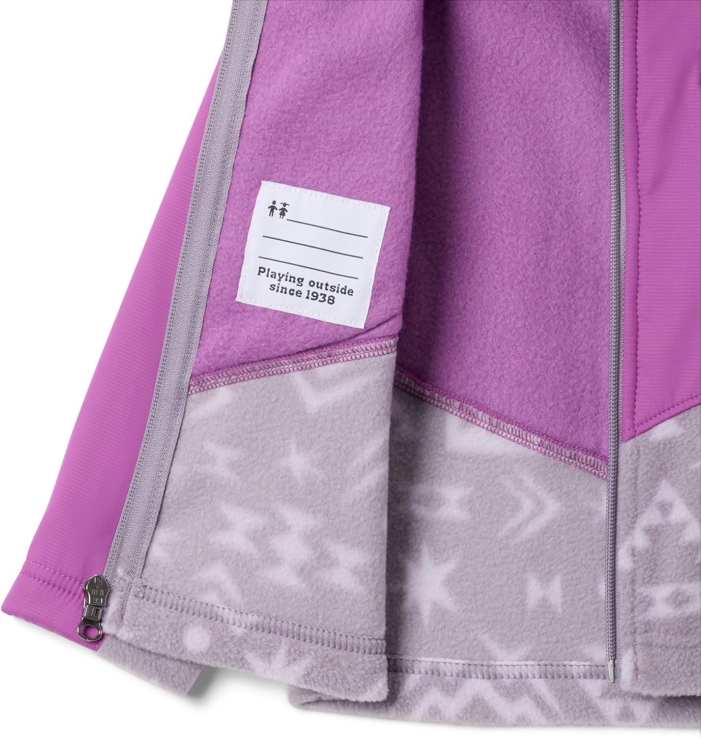 image:imageColumbia Youth Infant Steens Mountain II Overlay Fleece HoodieShale Purple Peaked TonalRazzle
