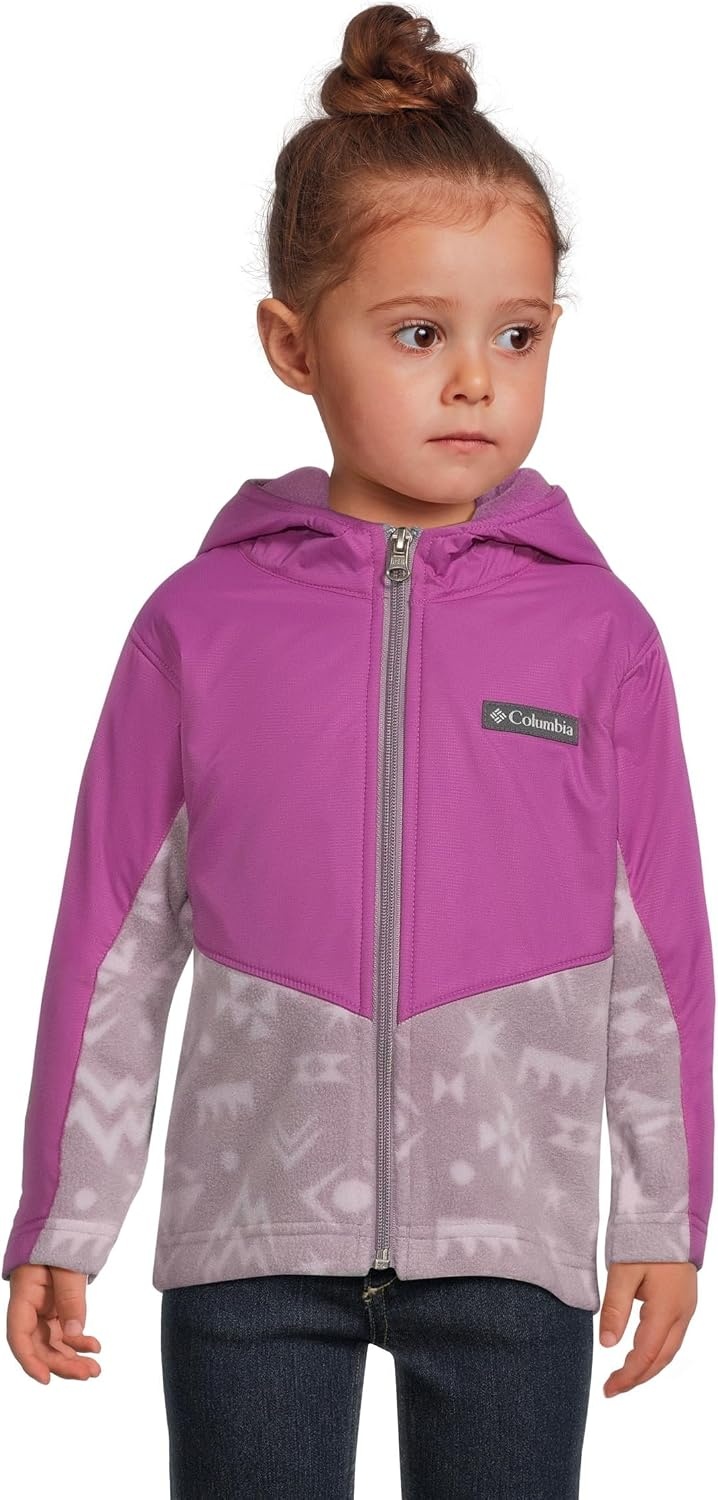 image:imageColumbia Youth Infant Steens Mountain II Overlay Fleece HoodieShale Purple Peaked TonalRazzle
