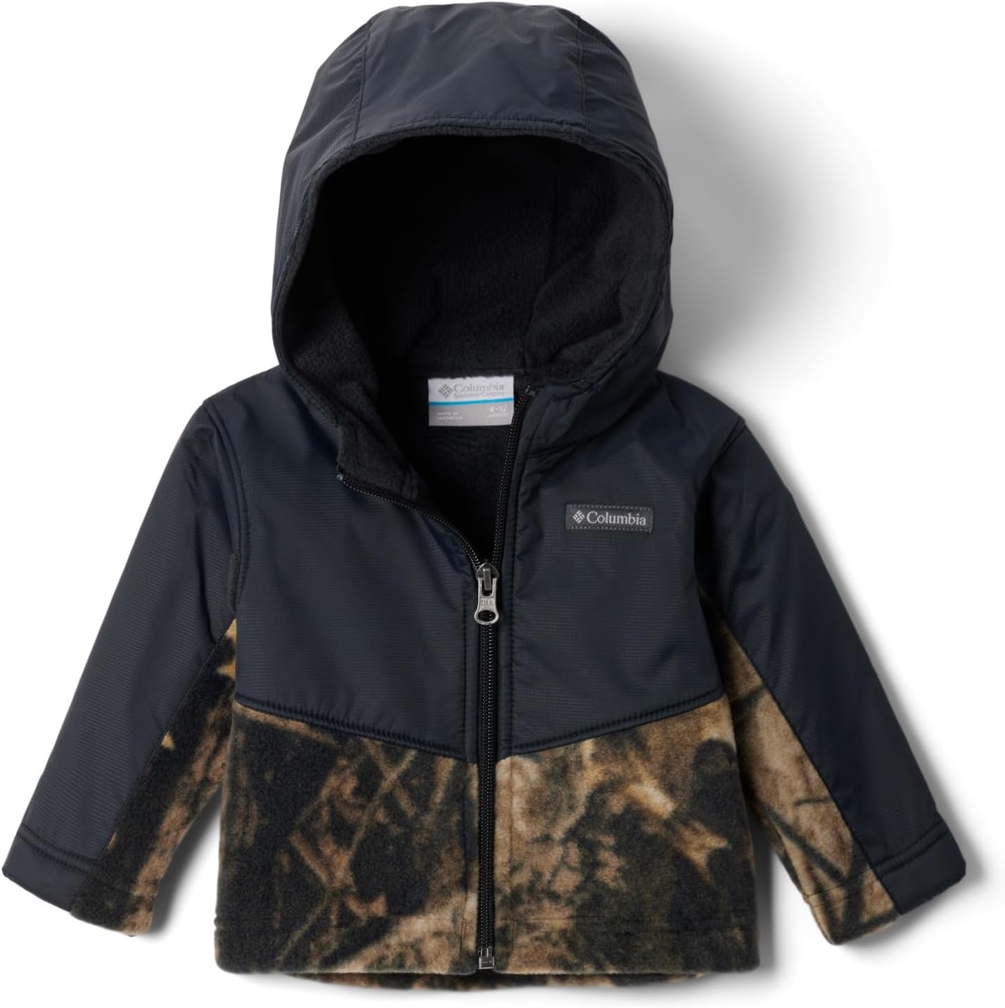 image:imageColumbia Youth Infant Steens Mountain II Overlay Fleece HoodieTimberwolfBlack