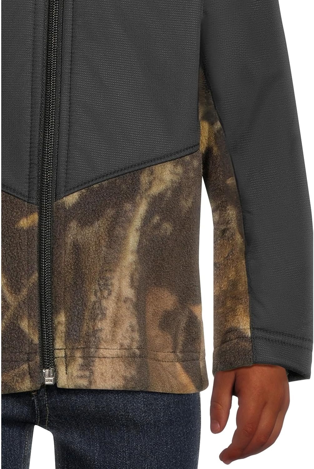 image:imageColumbia Youth Infant Steens Mountain II Overlay Fleece HoodieTimberwolfBlack