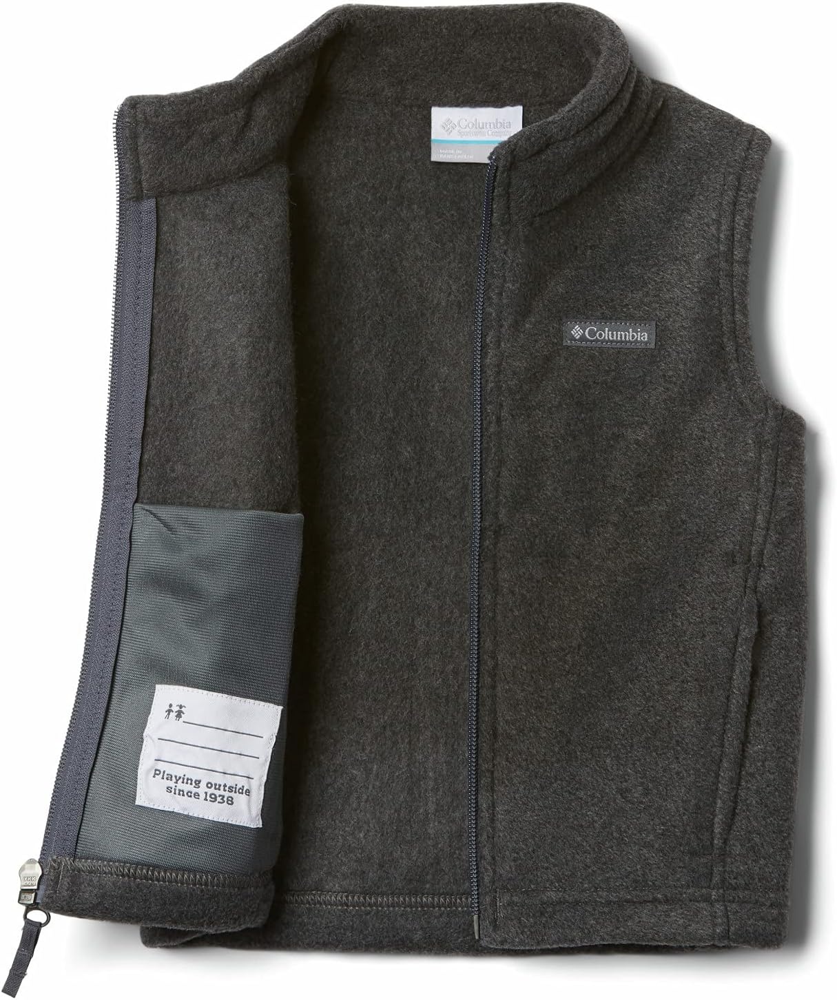 image:imageColumbia Youth Steens Mountain Fleece VestCharcoal Heather