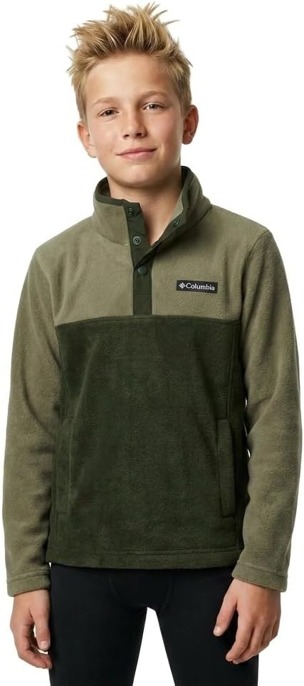image:imageColumbia Youth Steens Mountain II 14 Snap Fleece PullOverGreenscapeStone Green