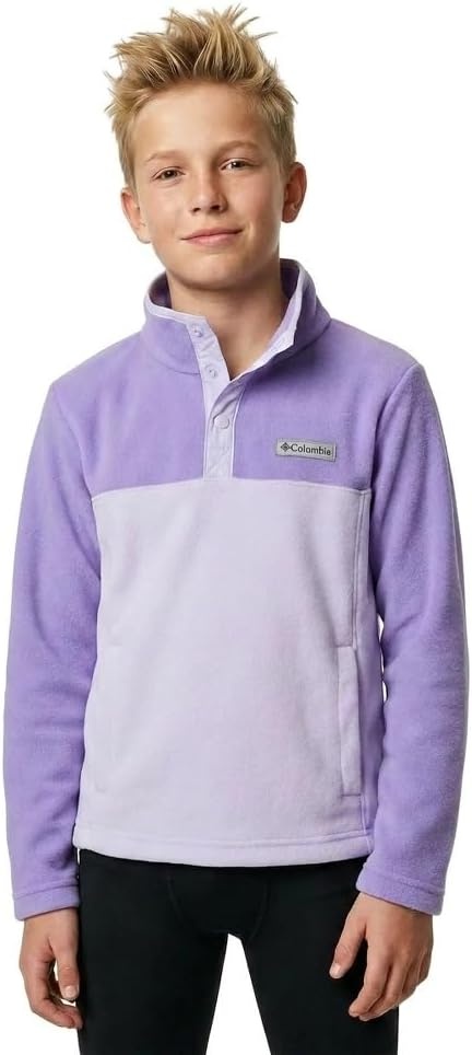 image:imageColumbia Youth Steens Mountain II 14 Snap Fleece PullOverPurple TintPaisley Purple