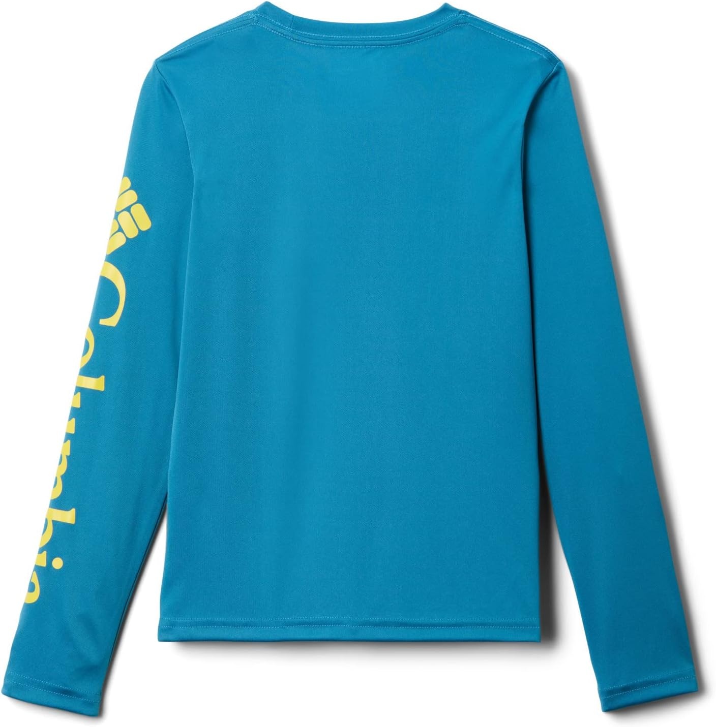 image:imageColumbia boys Terminal Tackle Long Sleeve TeeDeep MarineLaser Lemon Logo