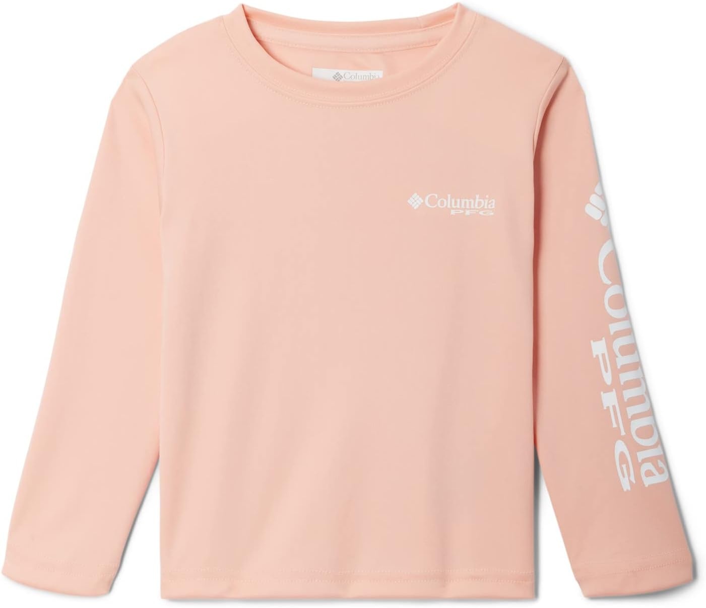 image:imageColumbia boys Terminal Tackle Long Sleeve TeeLight CoralWhite Logo