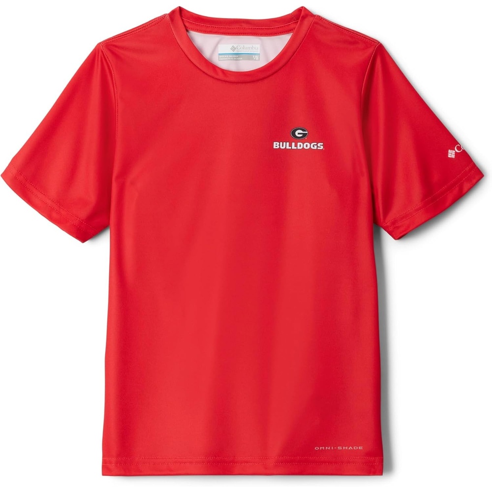 image:imageColumbia Boys Collegiate Terminal Tackle Short Sleeve ShirtUga Bright Red