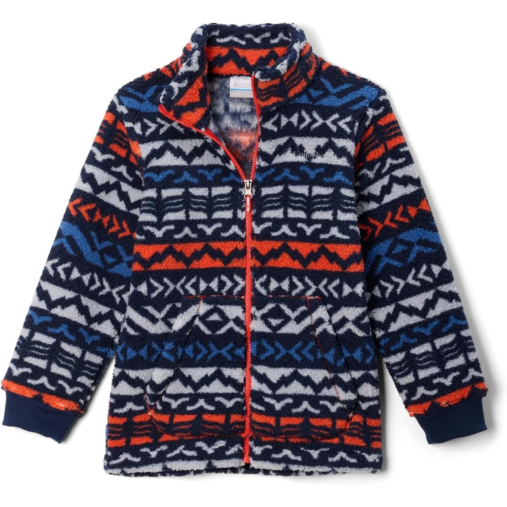 image:imageColumbia Kids Rugged Ridge Ii Printed Sherpa Full Zip little KidBig KidMountain Blue Madras