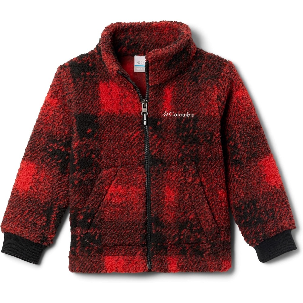 image:imageColumbia Kids Rugged Ridge Ii Printed Sherpa Full Zip little KidBig KidSail Red Omblur Tonal