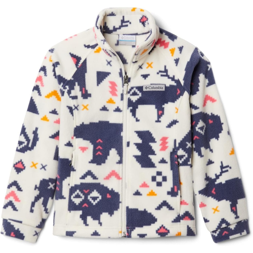 image:imageColumbia Youth Girls Toddler Benton Springs II Printed Fleece JacketChalk Camp Creatures