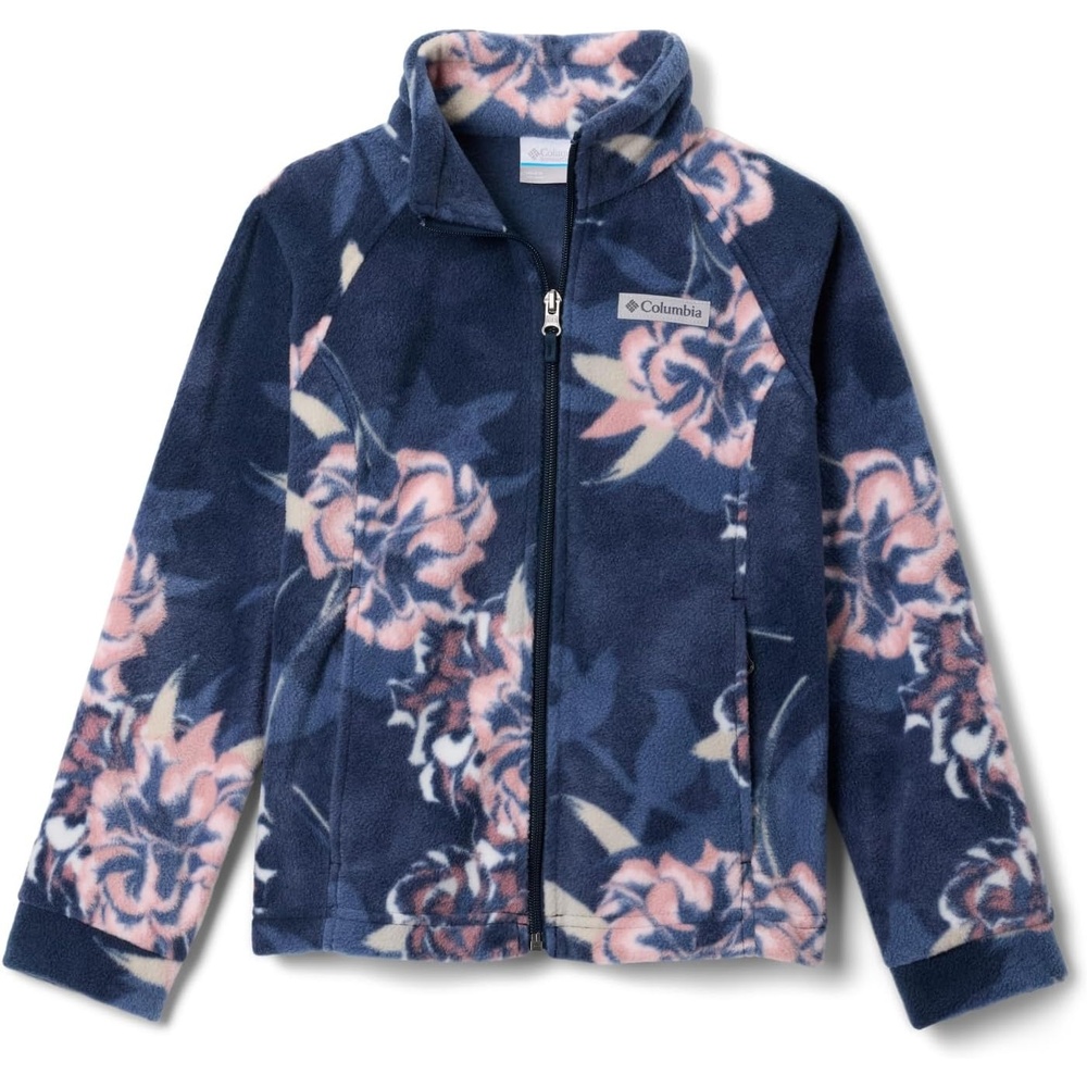 image:imageColumbia Youth Girls Toddler Benton Springs II Printed Fleece JacketCollegiate Navy Blossoming