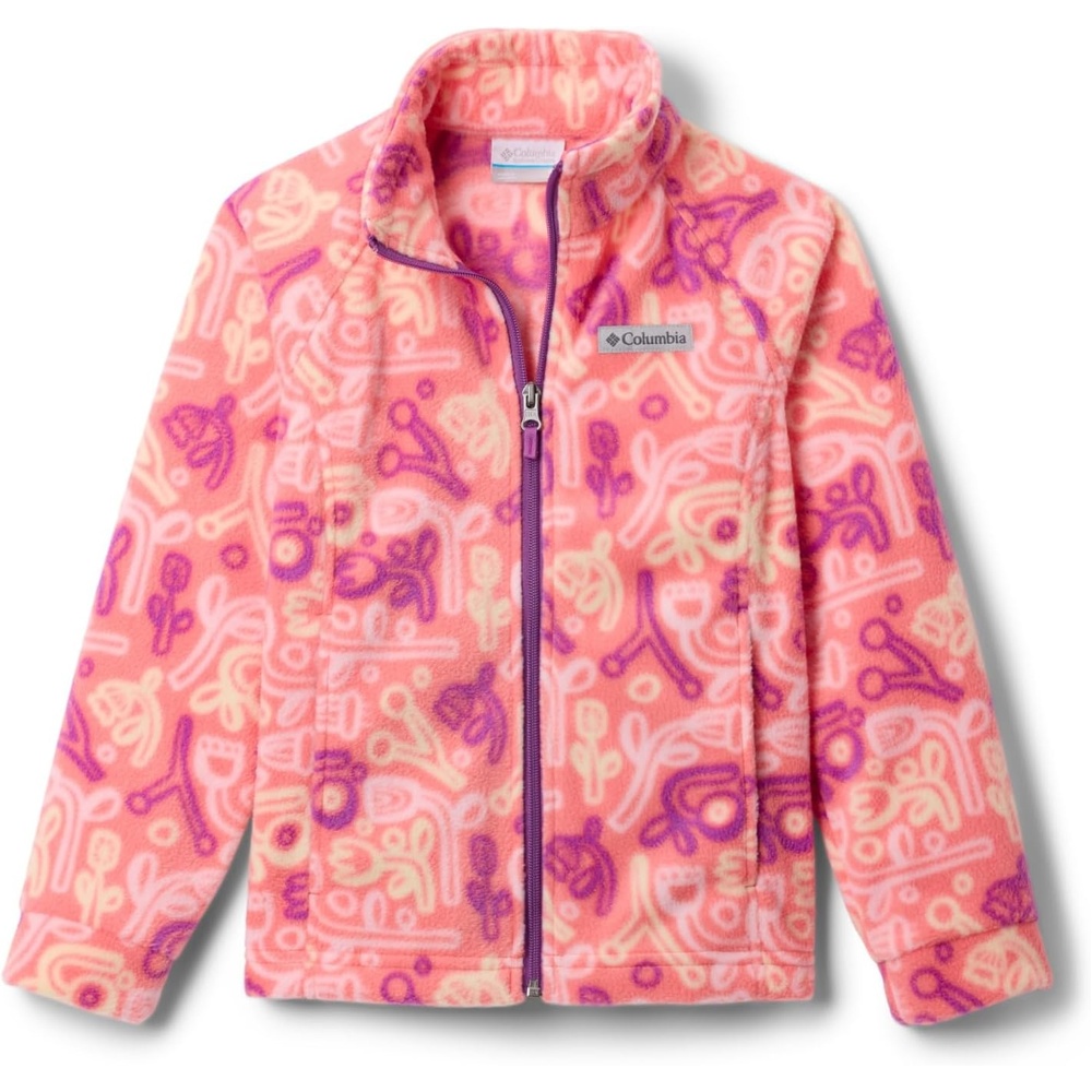 image:imageColumbia Youth Girls Toddler Benton Springs II Printed Fleece JacketHot Coral Marker Made