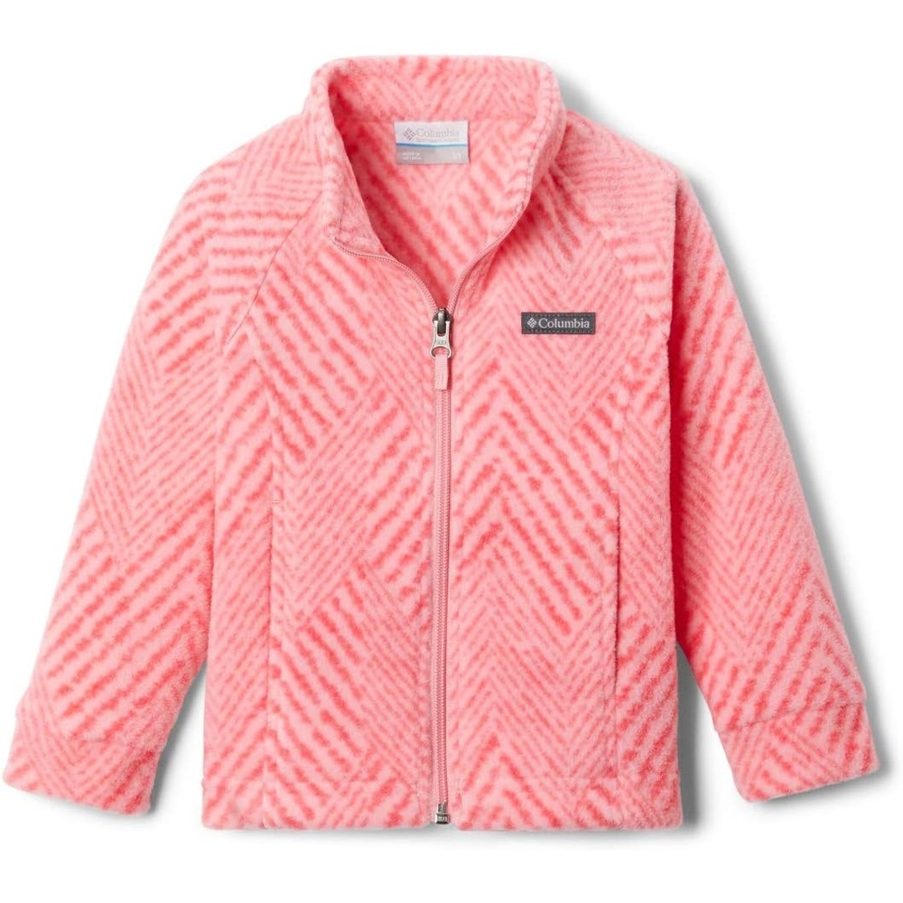 image:imageColumbia Youth Girls Toddler Benton Springs II Printed Fleece JacketPink Orchid Chevron Print