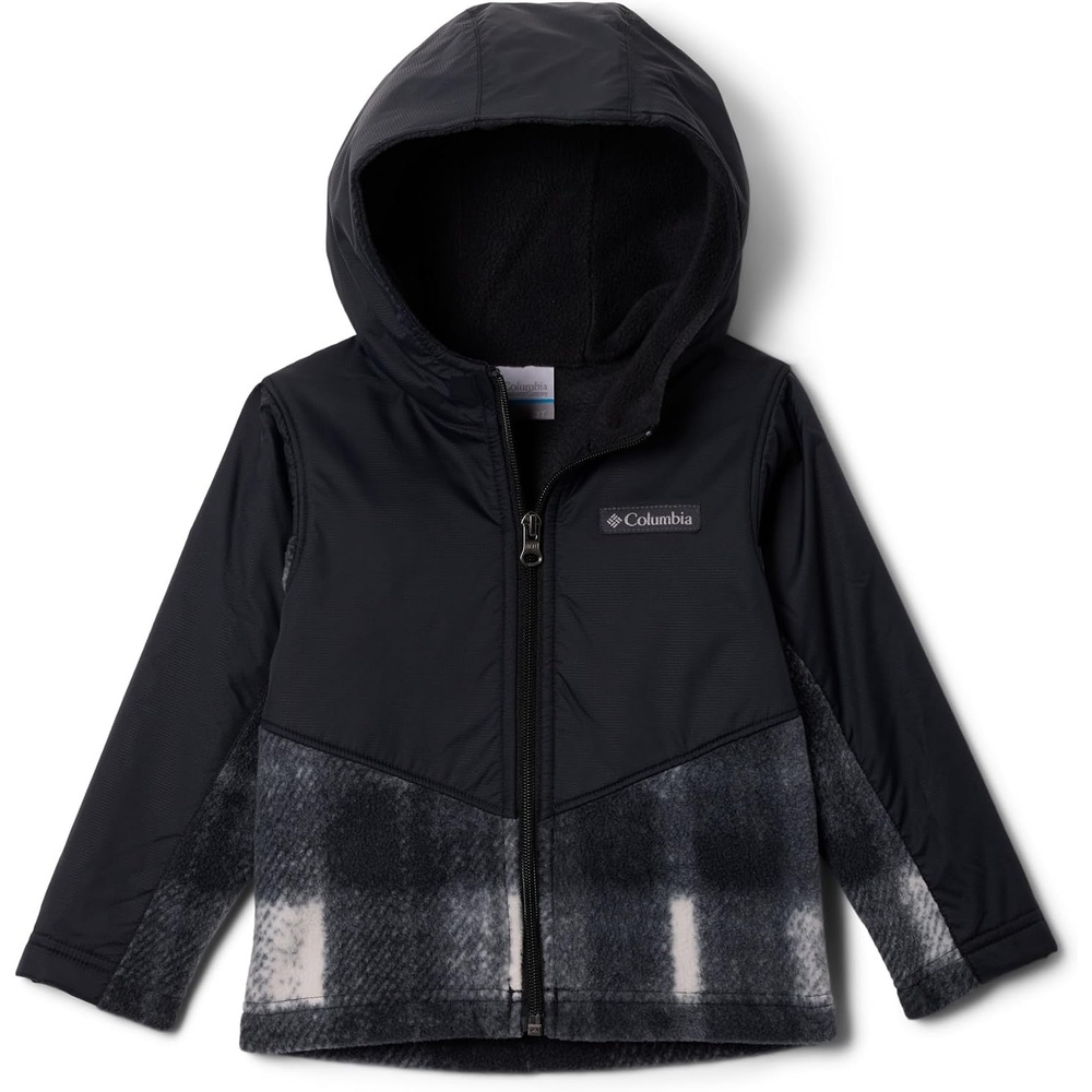 image:imageColumbia Youth Infant Steens Mountain II Overlay Fleece HoodieChalk Omblur TonalBlack