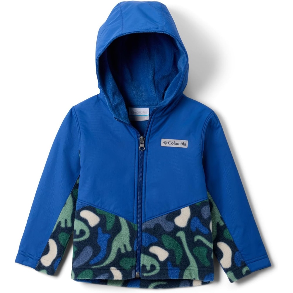 image:imageColumbia Youth Infant Steens Mountain II Overlay Fleece HoodieCollegiate Navy DinoflaugeMountain Blue