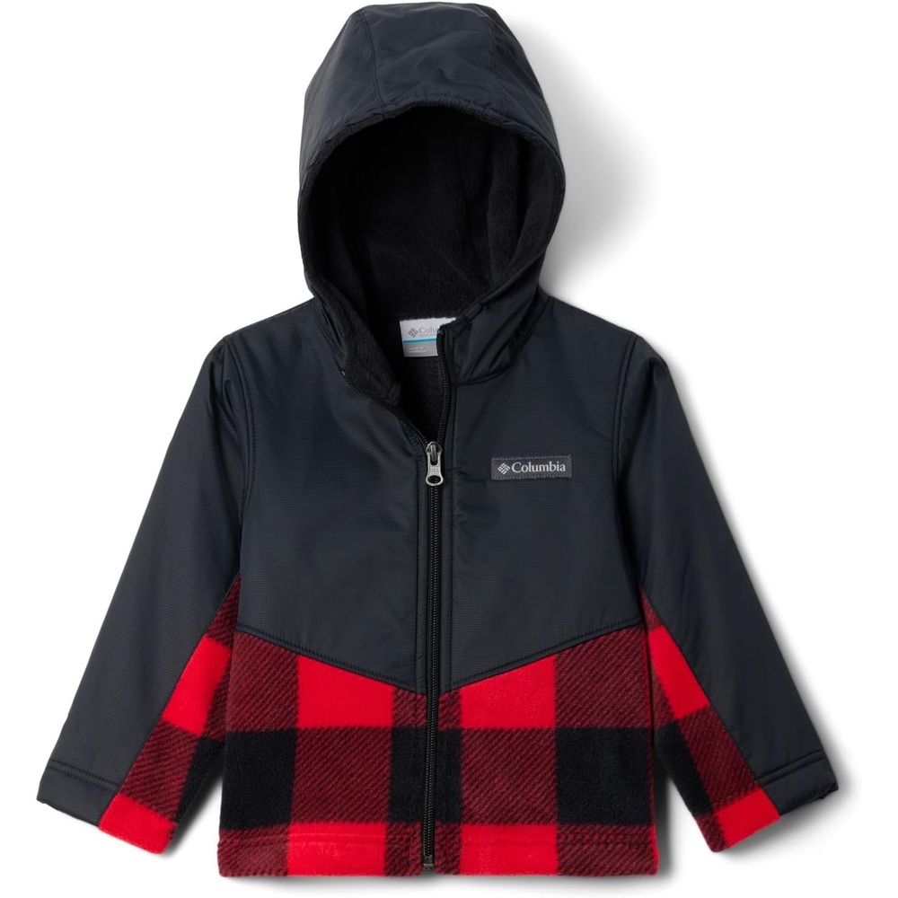 image:imageColumbia Youth Infant Steens Mountain II Overlay Fleece HoodieMountain Red CheckBlack