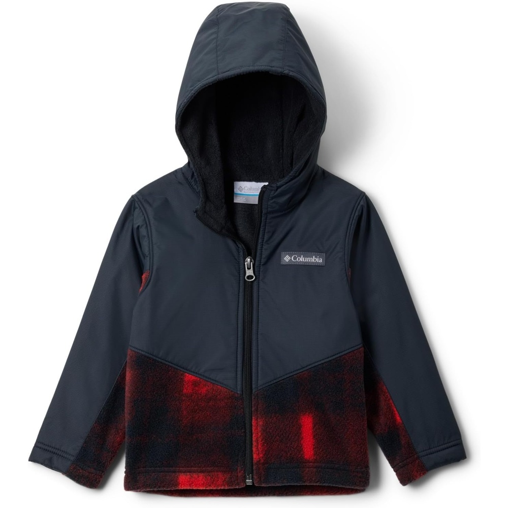 image:imageColumbia Youth Infant Steens Mountain II Overlay Fleece HoodieSail Red Omblur TonalBlack