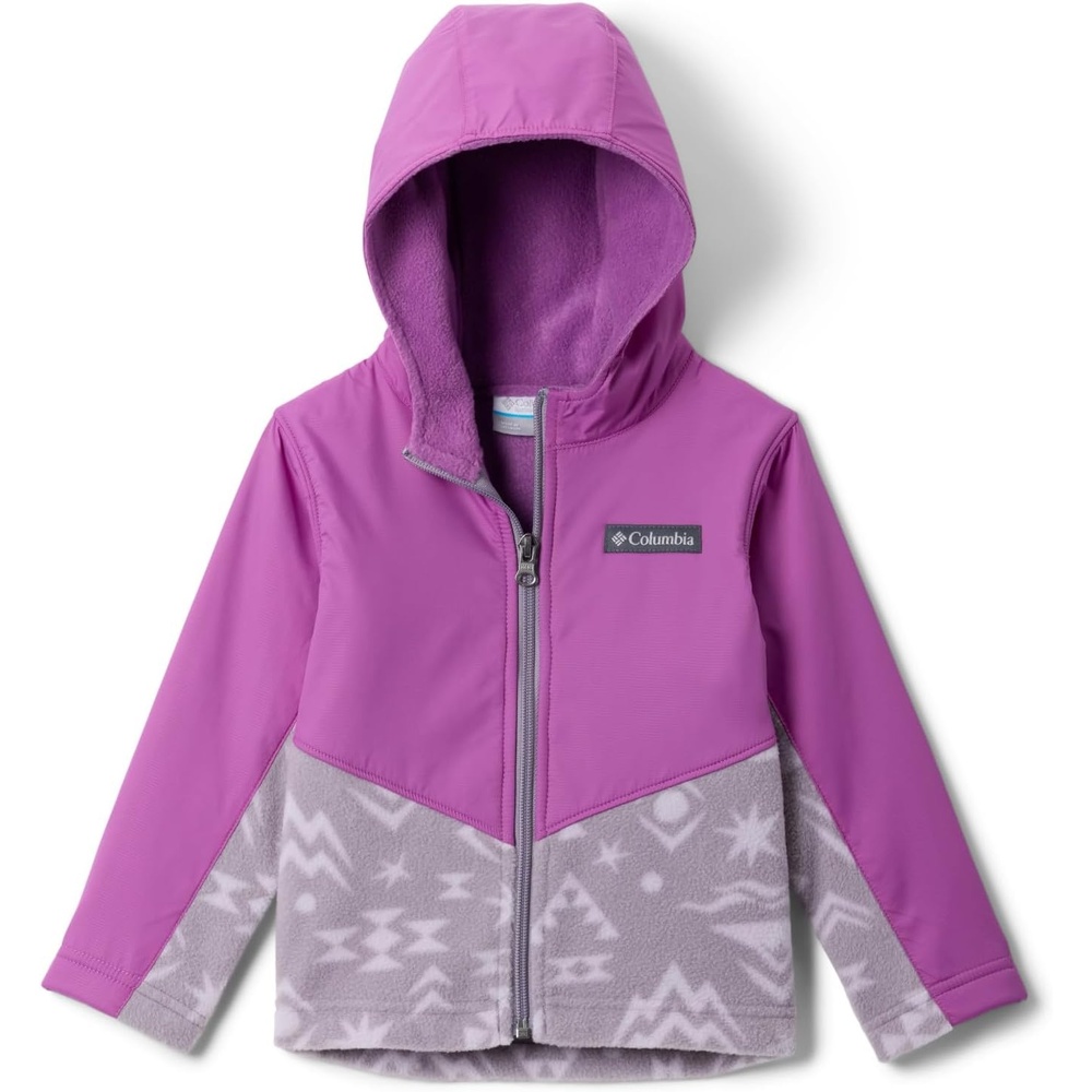 image:imageColumbia Youth Infant Steens Mountain II Overlay Fleece HoodieShale Purple Peaked TonalRazzle