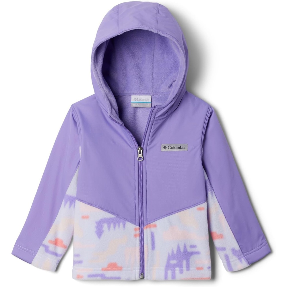 image:imageColumbia Youth Infant Steens Mountain II Overlay Fleece HoodieSnowdrift HighlandPaisley Purple