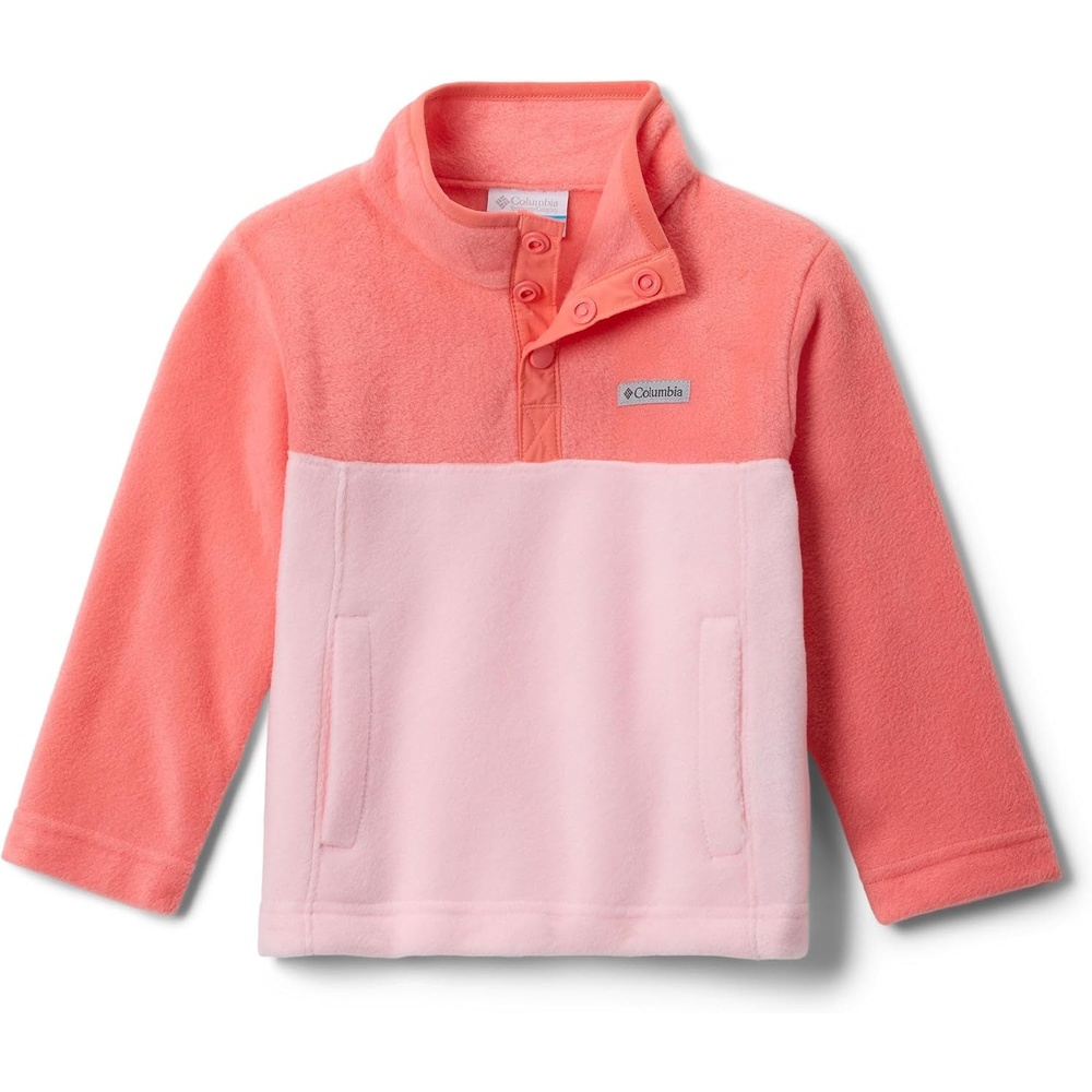 image:imageColumbia Youth Steens Mountain II 14 Snap Fleece PullOverSatin PinkHot Coral