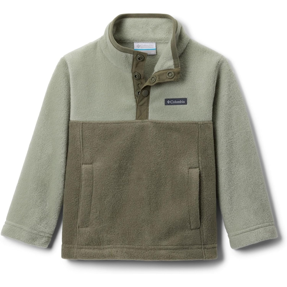 image:imageColumbia Youth Steens Mountain II 14 Snap Fleece PullOverStone GreenSafari