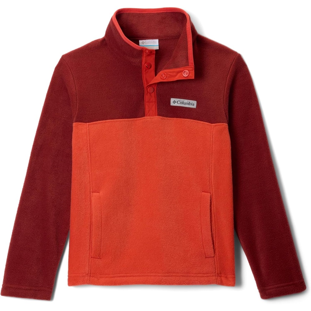image:imageColumbia Youth Steens Mountain II 14 Snap Fleece PullOverSuper SonicRed Oxide