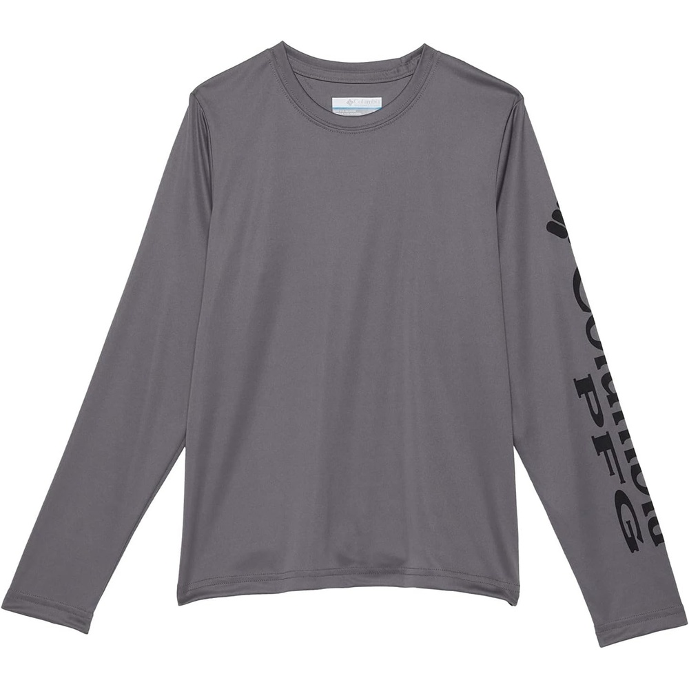 image:imageColumbia boys Terminal Tackle Long Sleeve TeeCity GreyBlack Logo