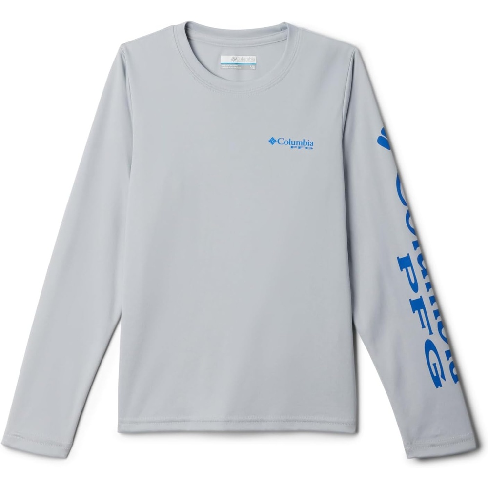 image:imageColumbia boys Terminal Tackle Long Sleeve TeeCool GreyVivid Blue