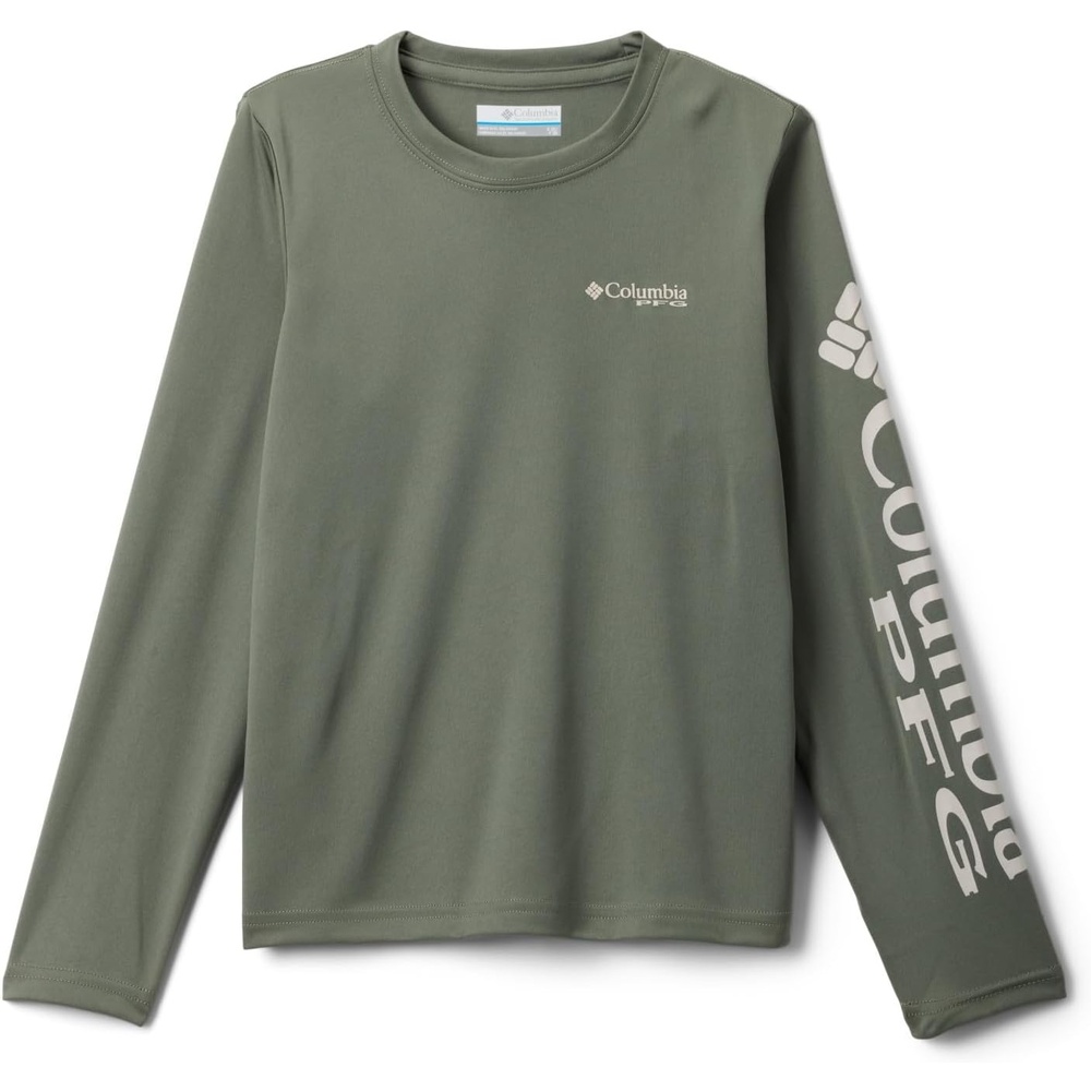 image:imageColumbia boys Terminal Tackle Long Sleeve TeeCypressDark Stone Logo