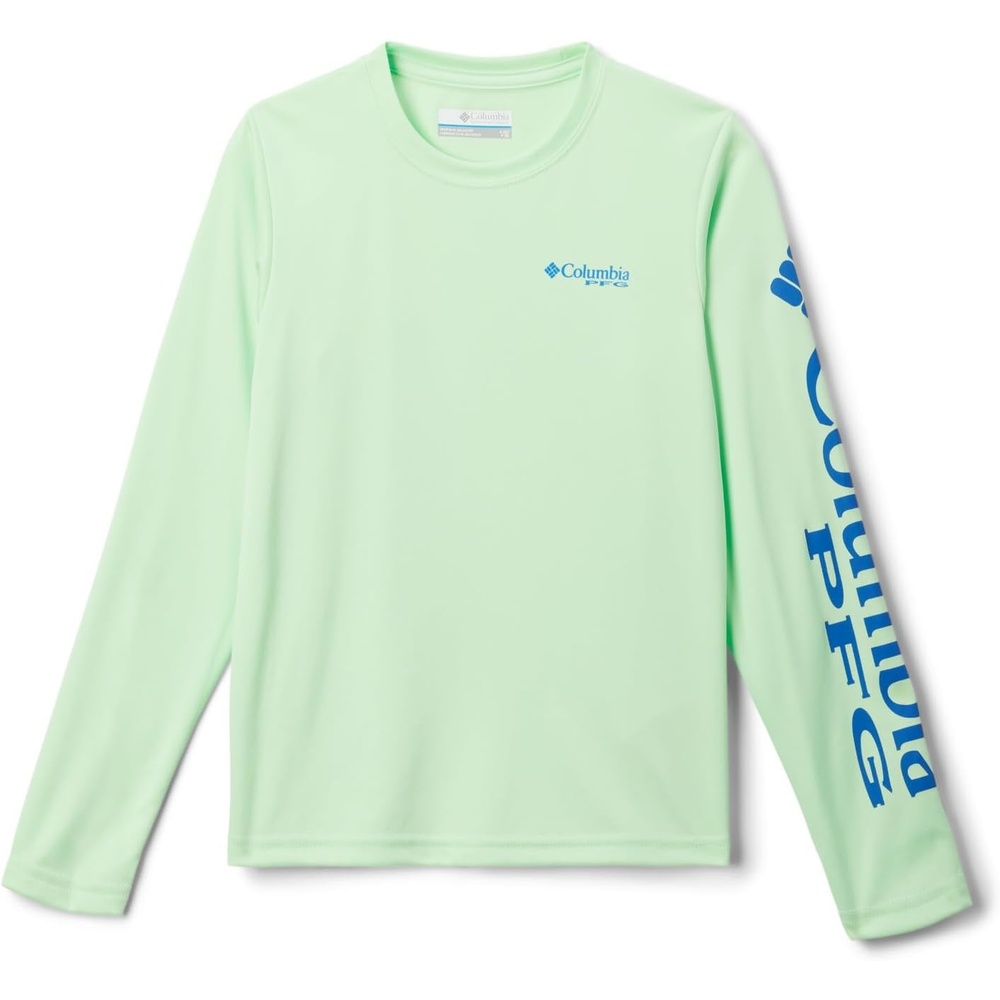 image:imageColumbia boys Terminal Tackle Long Sleeve TeeKey WestVivid Blue Logo
