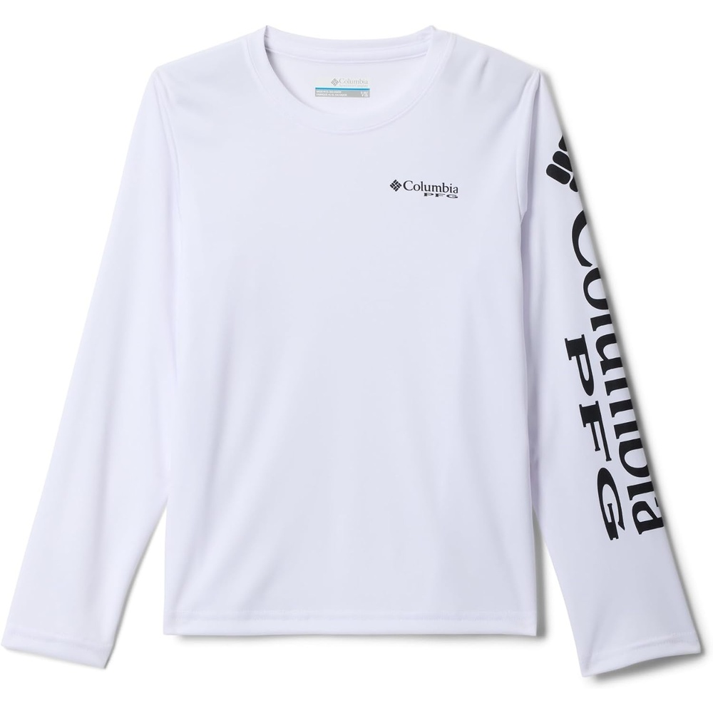 image:imageColumbia boys Terminal Tackle Long Sleeve TeeWhiteBlack Logo