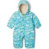 Columbia Kids Powder Lite II Reversible Bunting (Infant)(Geyser/Chalk/Spring Yellow)