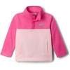 Columbia Youth Steens Mountain II 1/4 Snap Fleece Pull-Over(Satin Pink/Pink Ice)