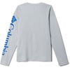 Columbia boys Terminal Tackle Long Sleeve Tee(Cool Grey/Vivid Blue)