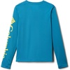 Columbia boys Terminal Tackle Long Sleeve Tee(Deep Marine/Laser Lemon Logo)