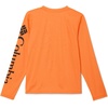 Columbia boys Terminal Tackle Long Sleeve Tee(Orange Blast/Black Logo)