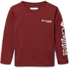 Columbia boys Terminal Tackle Long Sleeve Tee(Red Jasper/White Logo)