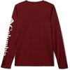 Columbia boys Terminal Tackle Long Sleeve Tee(Red Jasper/White Logo)