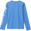 Columbia boys Terminal Tackle Long Sleeve Tee(Vivid Blue Heather/White Logo)