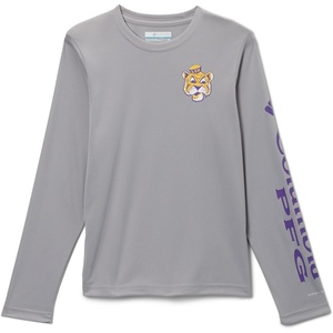 Columbia Boys Collegiate Terminal Tackle Long Sleeve Shirt(Lsu – Columbia Grey)