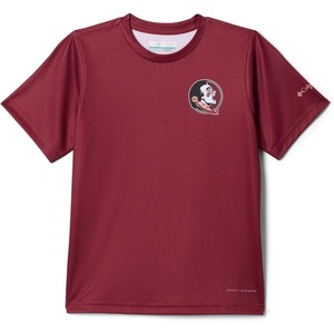 Columbia Boys Collegiate Terminal Tackle Short Sleeve Shirt(Fsu – Cabernet)