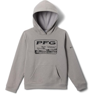 Columbia Kids’ Pfg Hot Mark Hoodie(Titanium Titanium/Boat Chase)