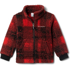 Columbia Kids Rugged Ridge Ii Printed Sherpa Full Zip (little Kid/Big Kid)(Sail Red Omblur Tonal)